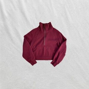 Maroon Half-Zip Lululemon crewneck